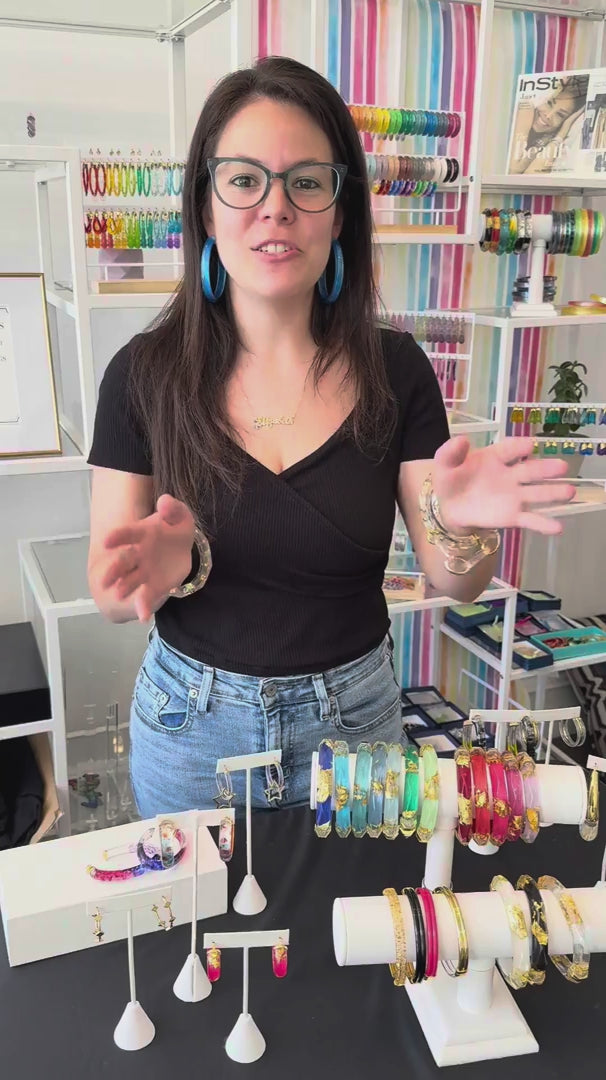 Clear Rectangle Lucite Bracelet