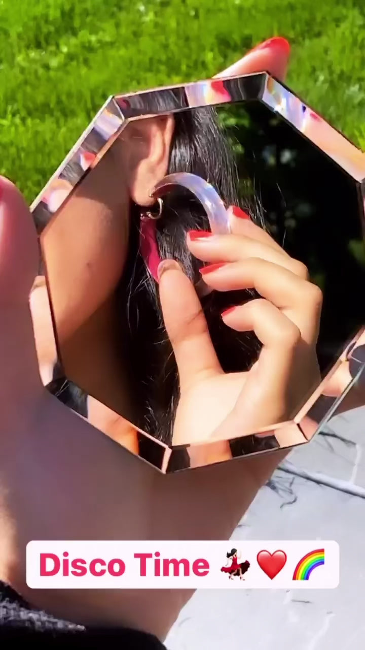 SAMPLE SALE - Large Rave Lucite Hoops