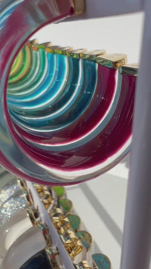 illusion hoop earrings with glitter
