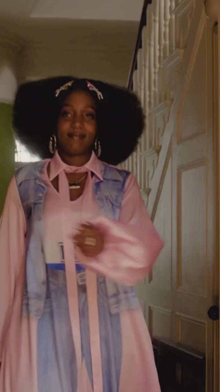 Duchess Bamboo Lucite Hoop Earrings