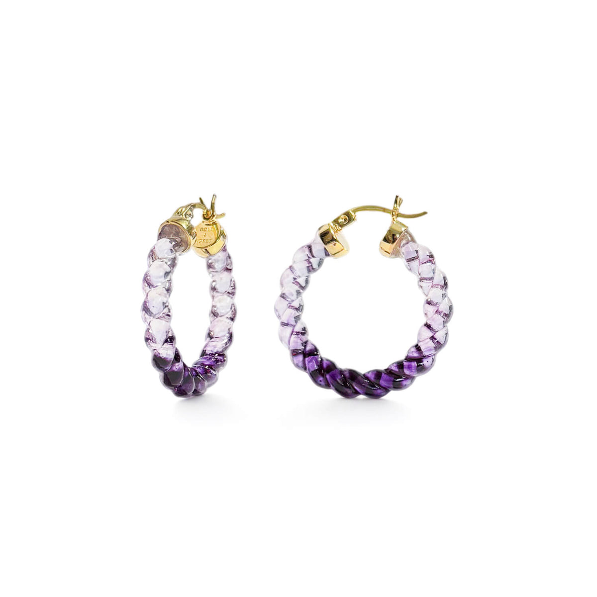 SAMPLE SALE -  Mini Rope Lucite Hoop Earrings