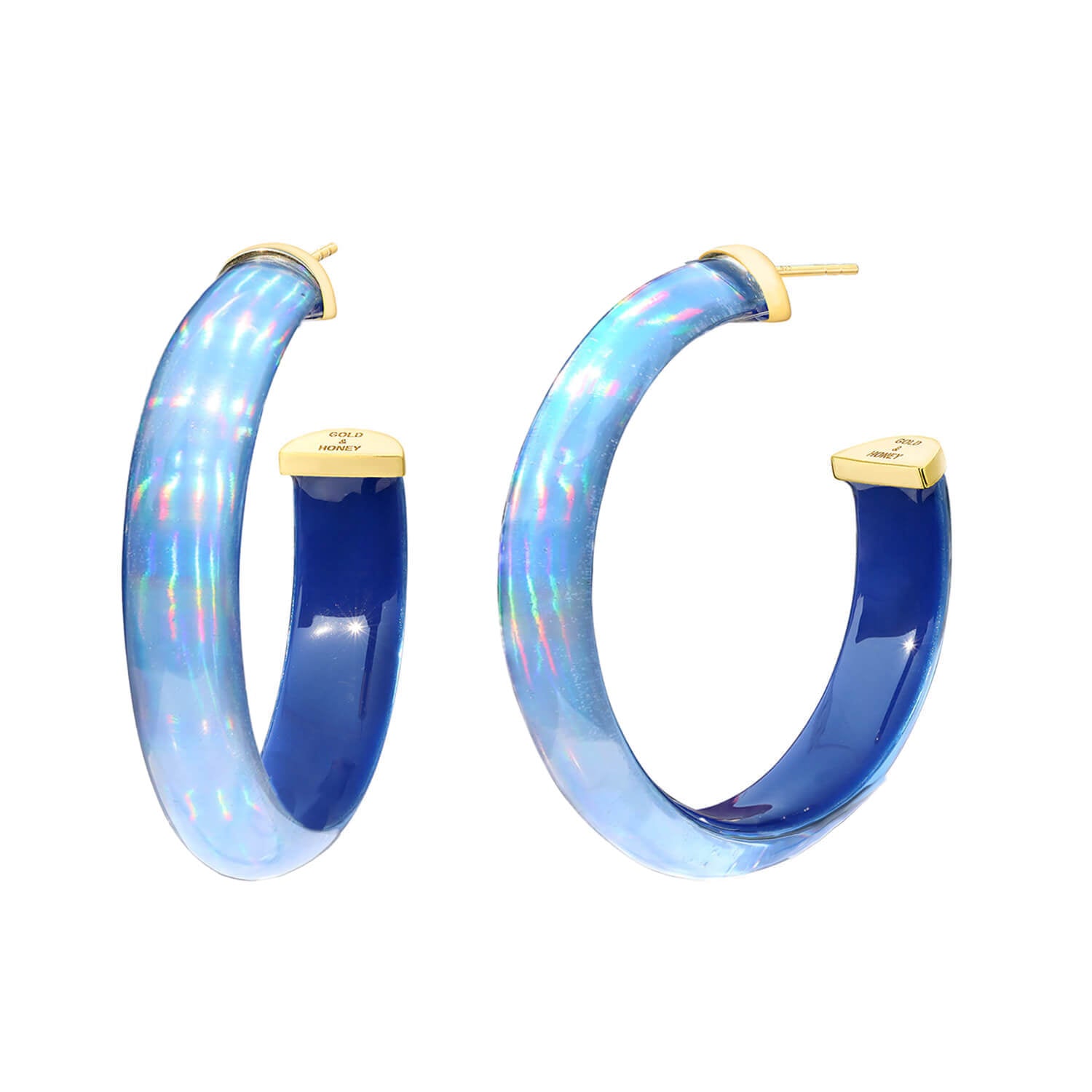 SAMPLE SALE  - Rave Lucite Hoop Earrings