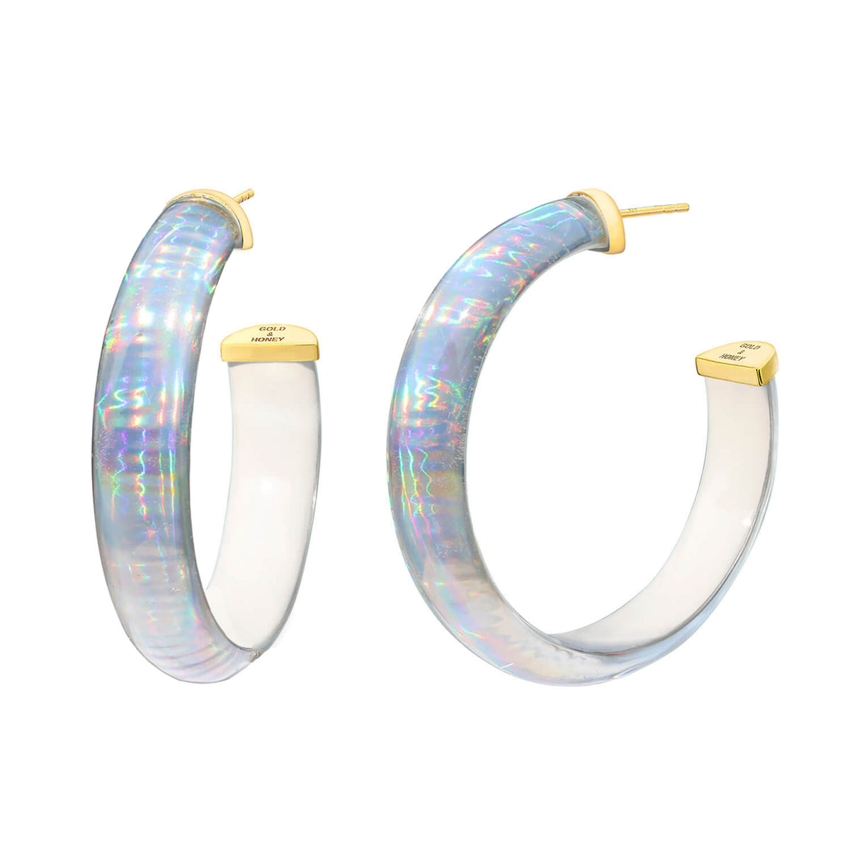 Additional view of Rave Lucite Hoop Earrings