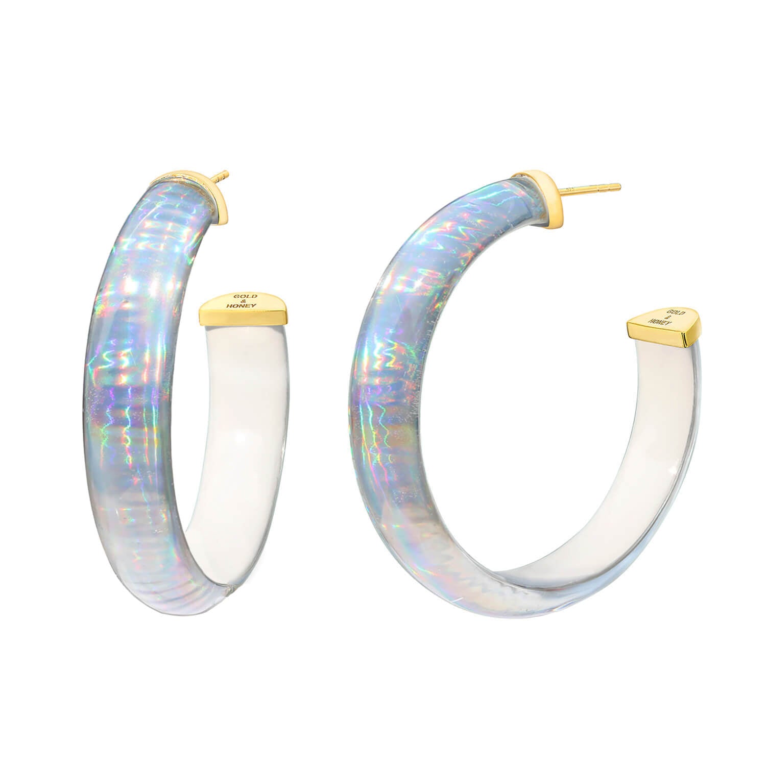 Additional view of Rave Lucite Hoop Earrings