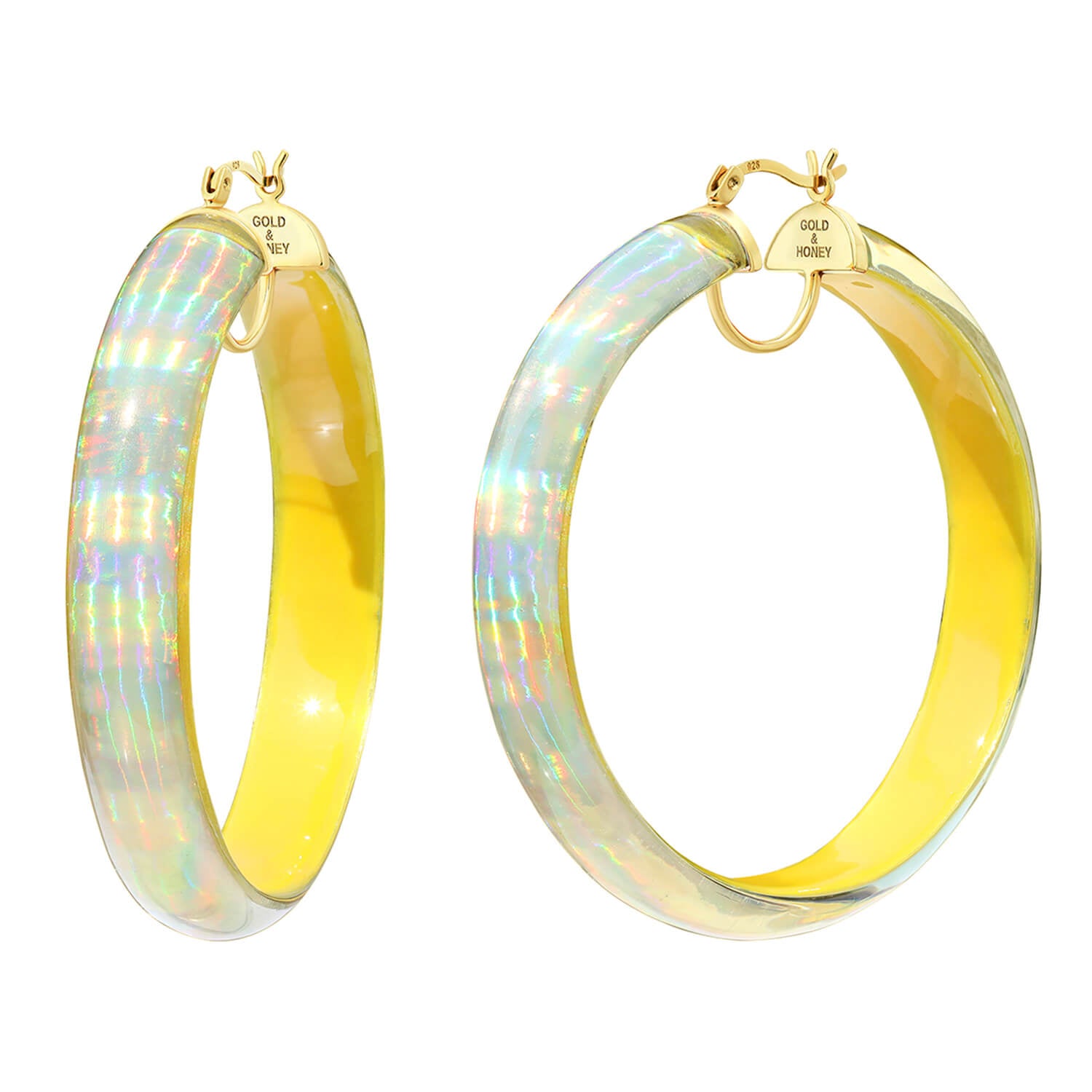 SAMPLE SALE - Large Rave Lucite Hoops