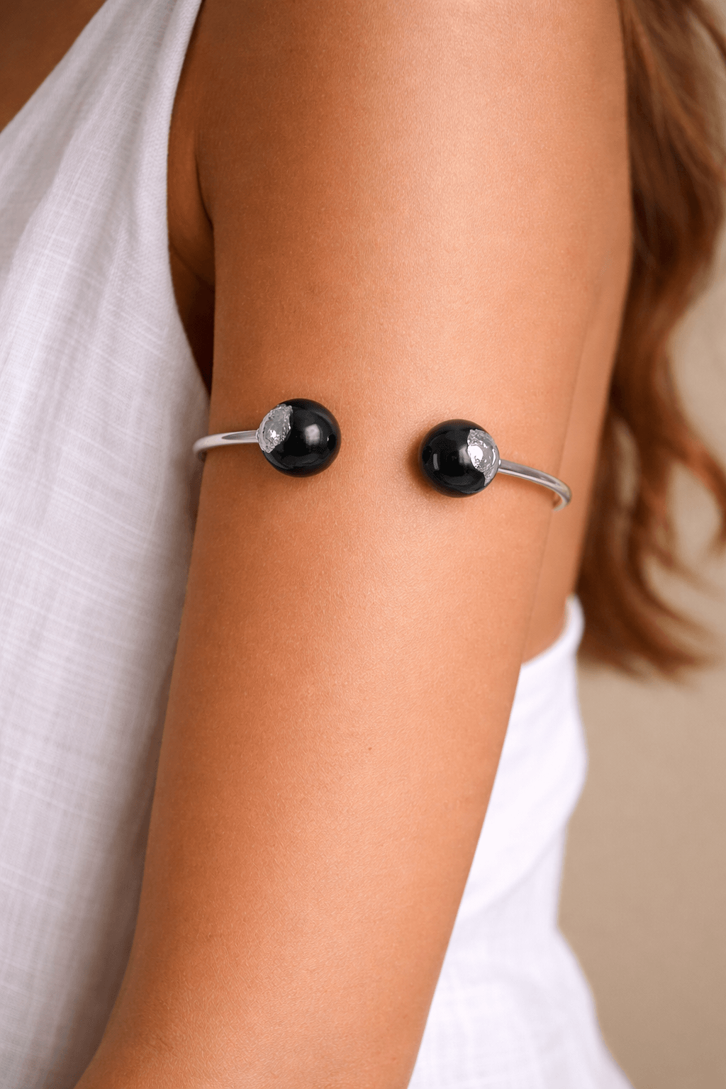 silver arm band cuff