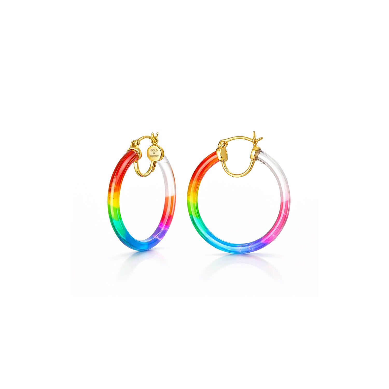 Rainbow Lucite Earrings