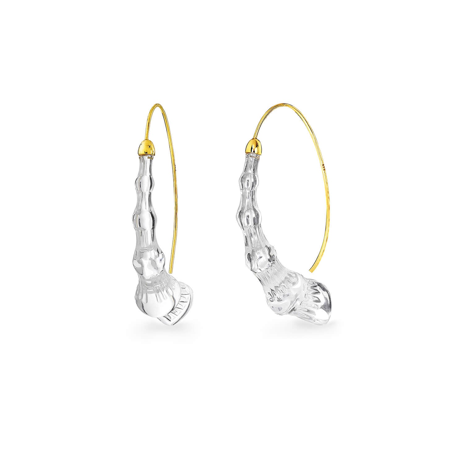 wishbone drop and dangle bamboo earrings