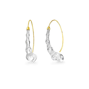 wishbone drop and dangle bamboo earrings