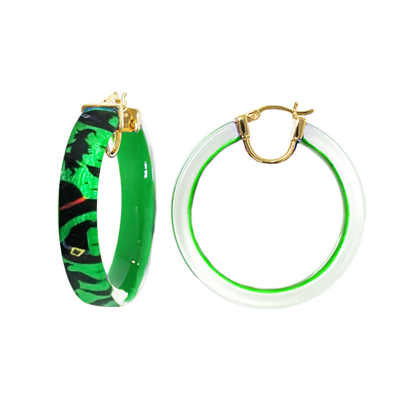 WITCH PRINT HOOPS