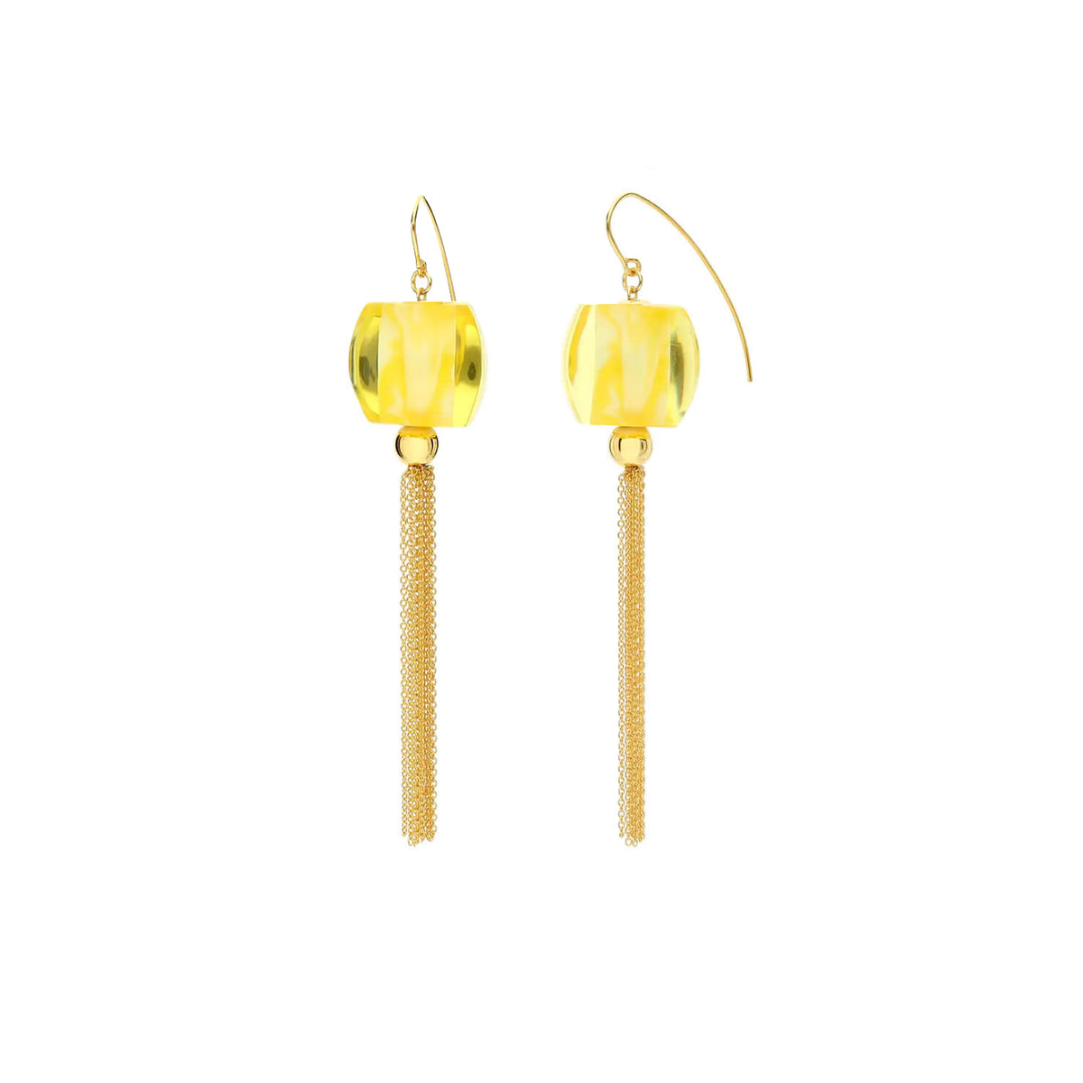 Tassel Bead Drop Earrings