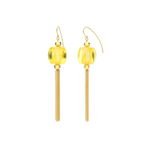Tassel Bead Drop Earrings