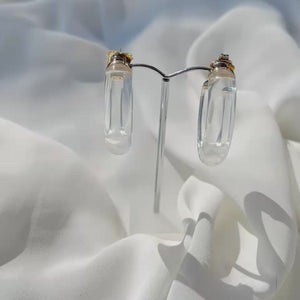 Clear Lucite Hoop Earrings