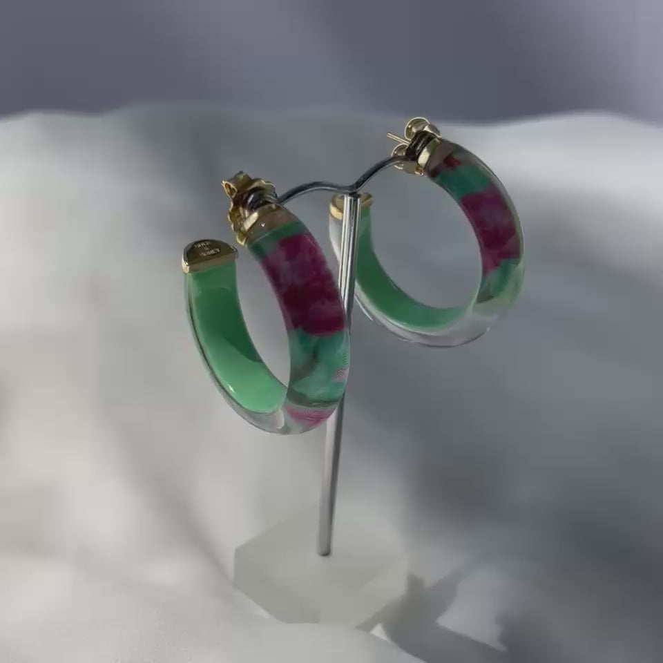 Peony Flower Hoops