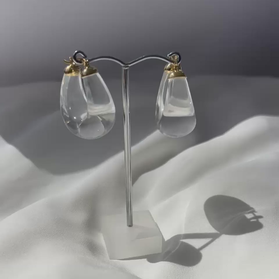 Clear Lucite Chunky Hoops