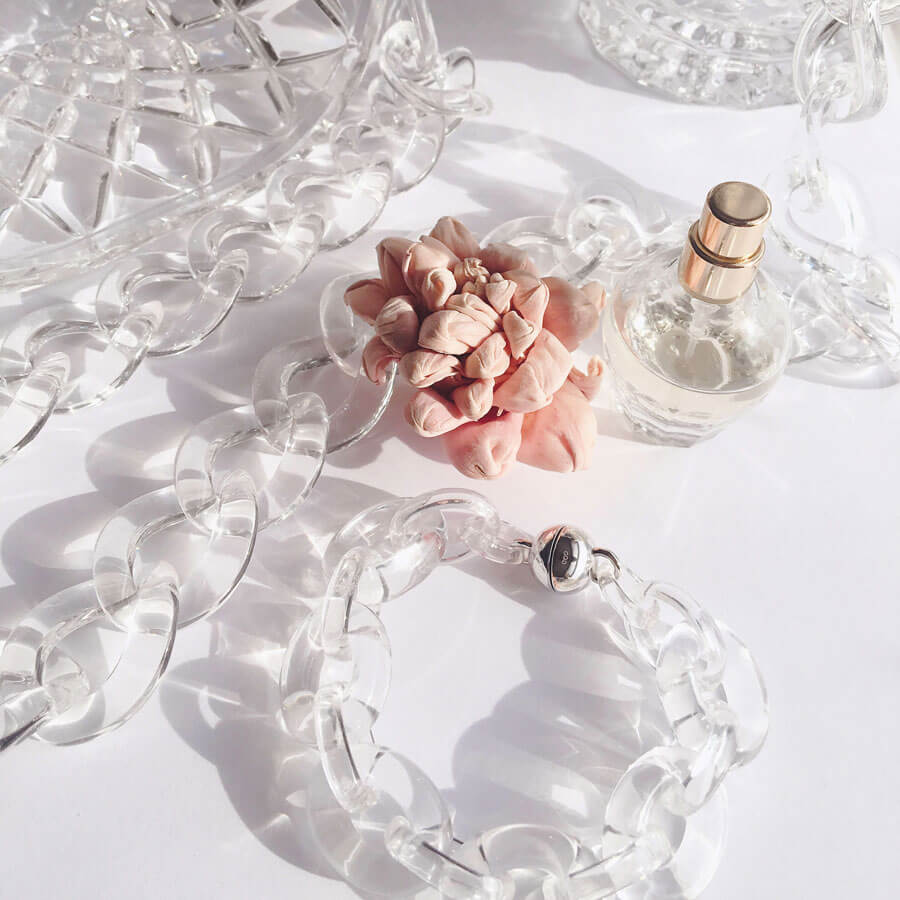 SAMPLE SALE - Extra Long XL Curb Link Lucite Necklace