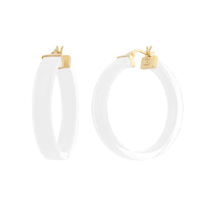 White Illusion Hoops