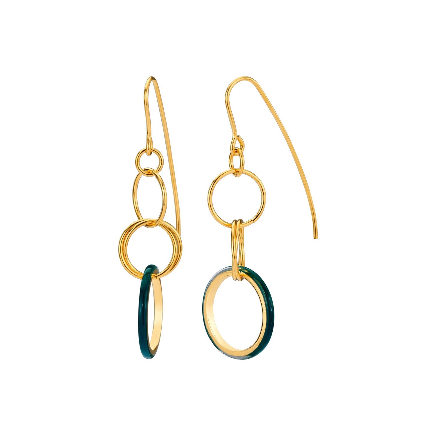 Thin Wire Drop Lucite Earrings
