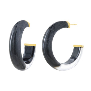 BLACK ONYX HOOPS