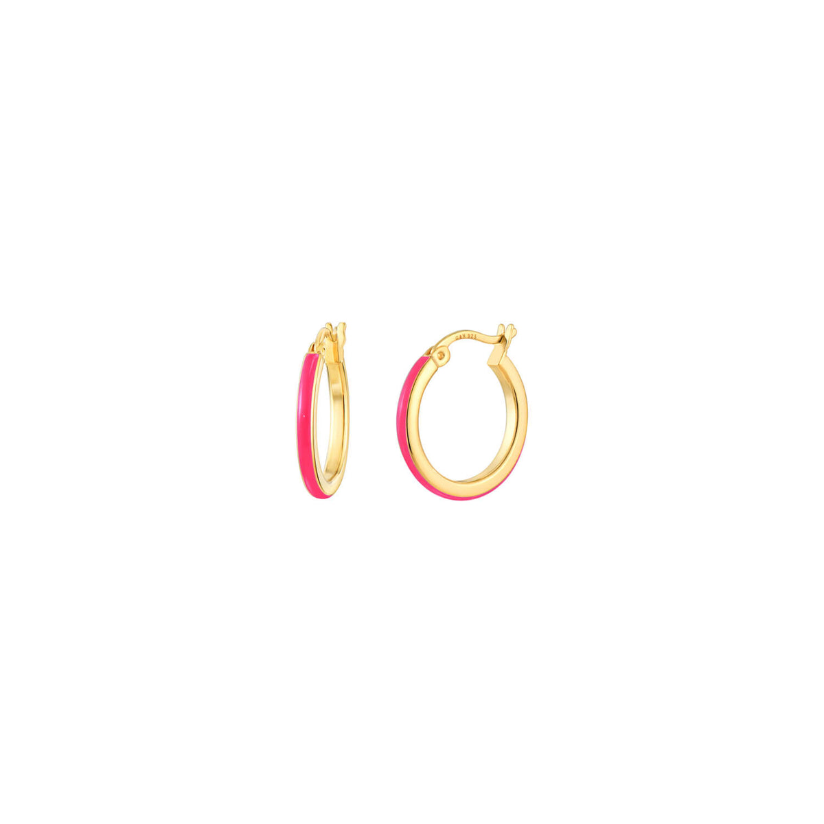 Pink Enamel Earrings