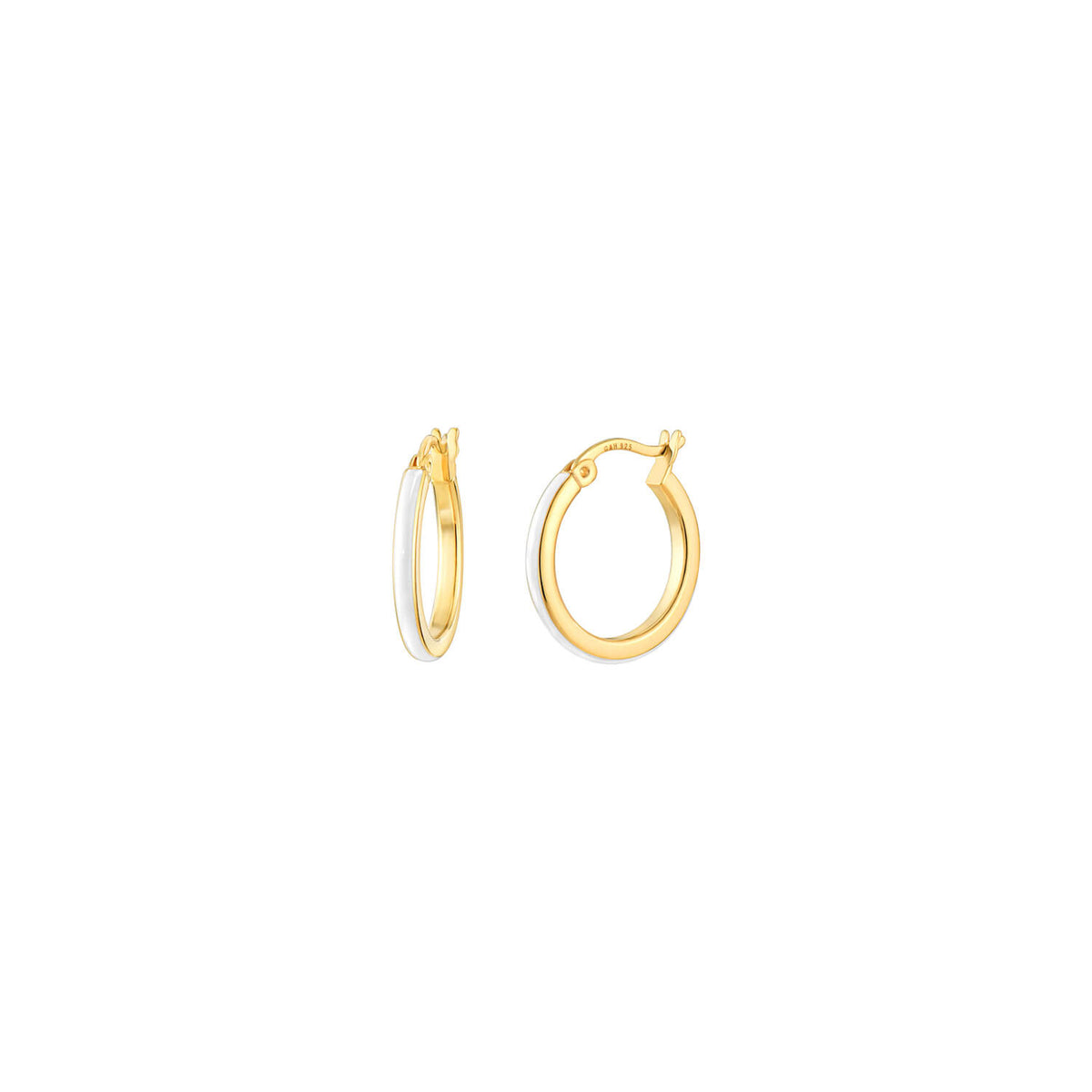 White Enamel Earrings