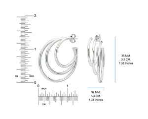 Large Triple Hoops DIMENSIONS