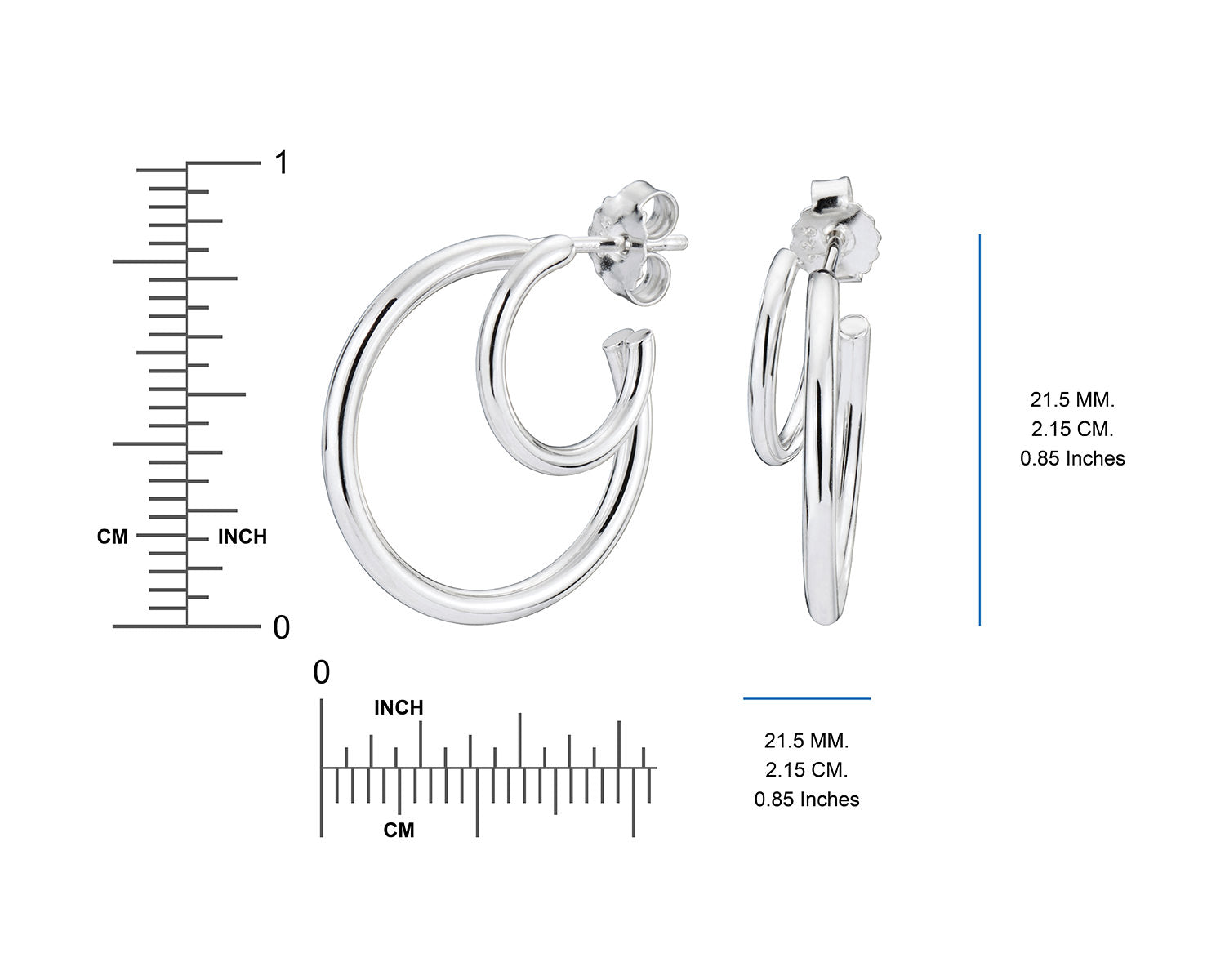 Double Hoops dimensions