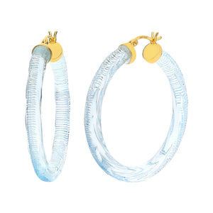 Pastel Blue Lucite Hoops