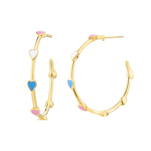 Heart Hoop Earrings