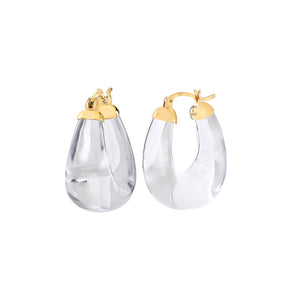 Clear Chunky Bucket Hoops
