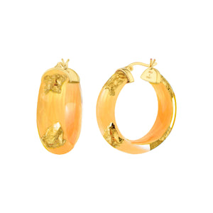 Golden Nugget Gold Leaf Hoops