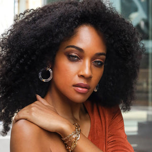 Gala Clear Lucite Bamboo Hoops