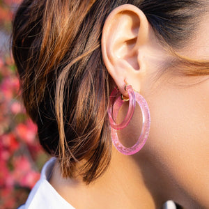 Pink Instyle Lucite Hoops