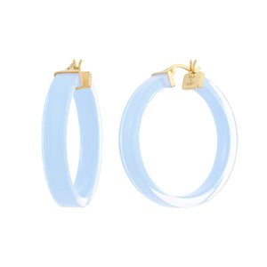 Ice Blue Illusion Hoops