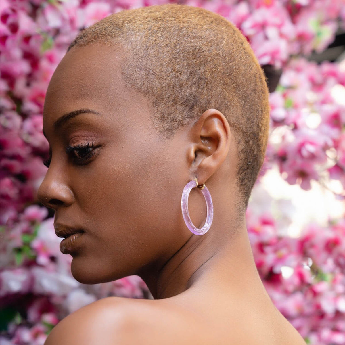 Purple Instyle Lucite Hoops