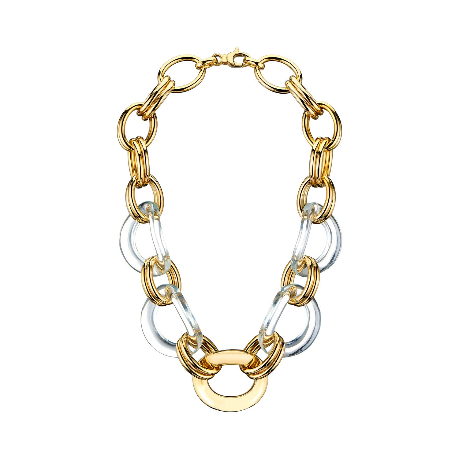 Multi-Chain Necklace with Clear Stones | Reitmans