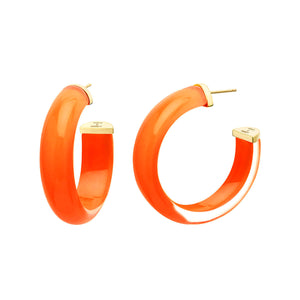 Orange Hoop Earrings