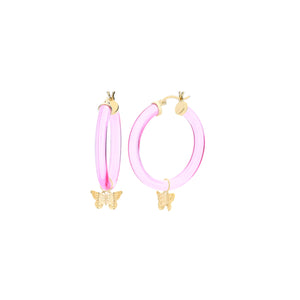 Butterfly Charm in Pink