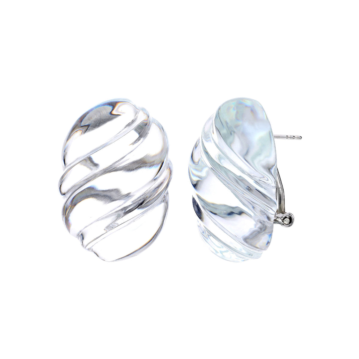 Sculpted Twisted Lucite Studs