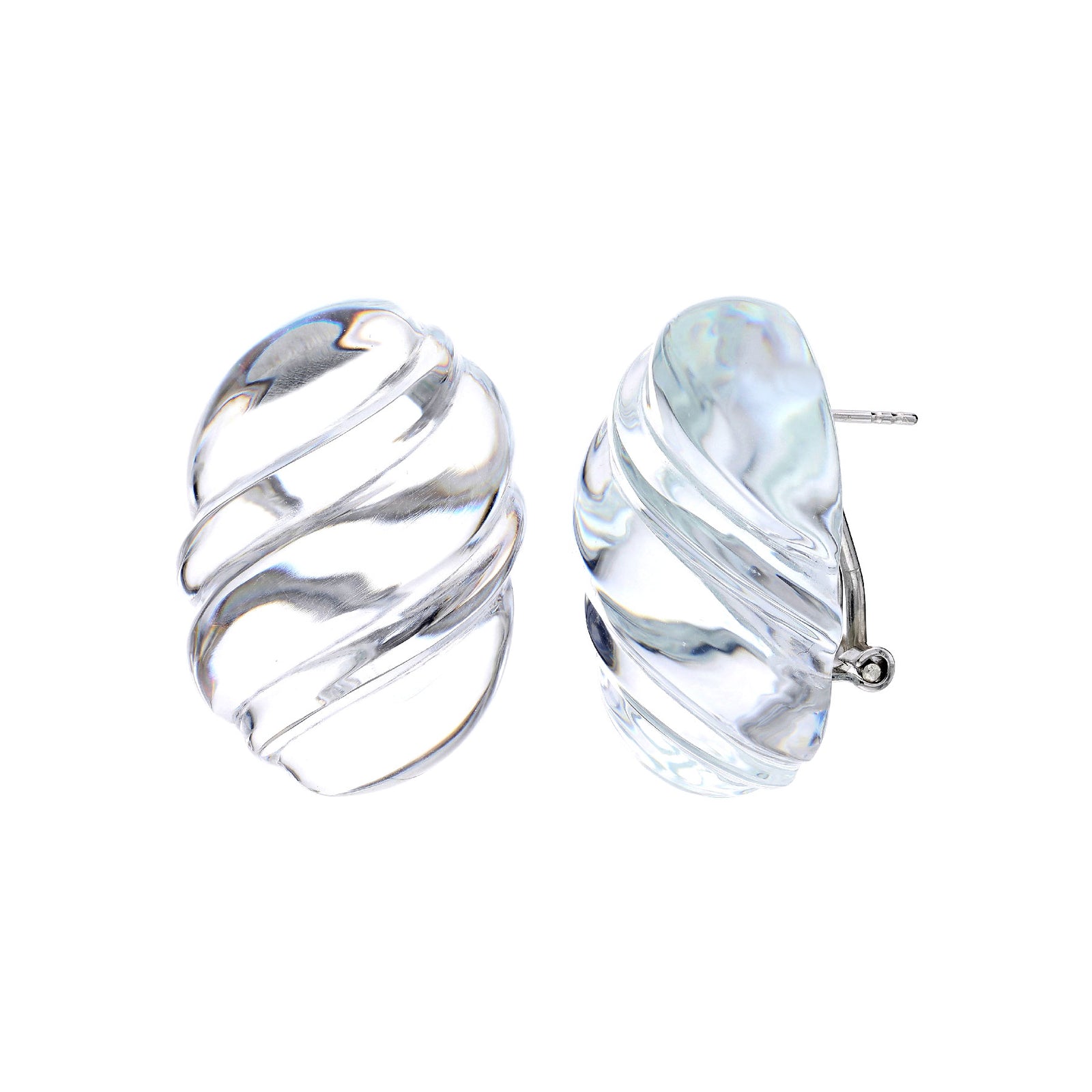 Sculpted Twisted Lucite Studs