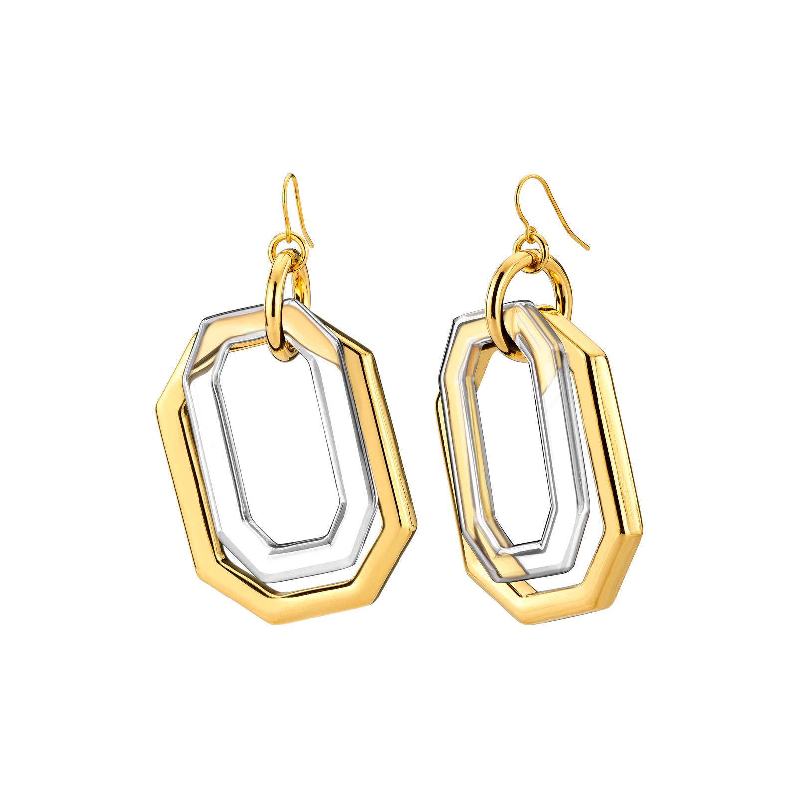 Clear Oversized Octagon Lucite Earrings