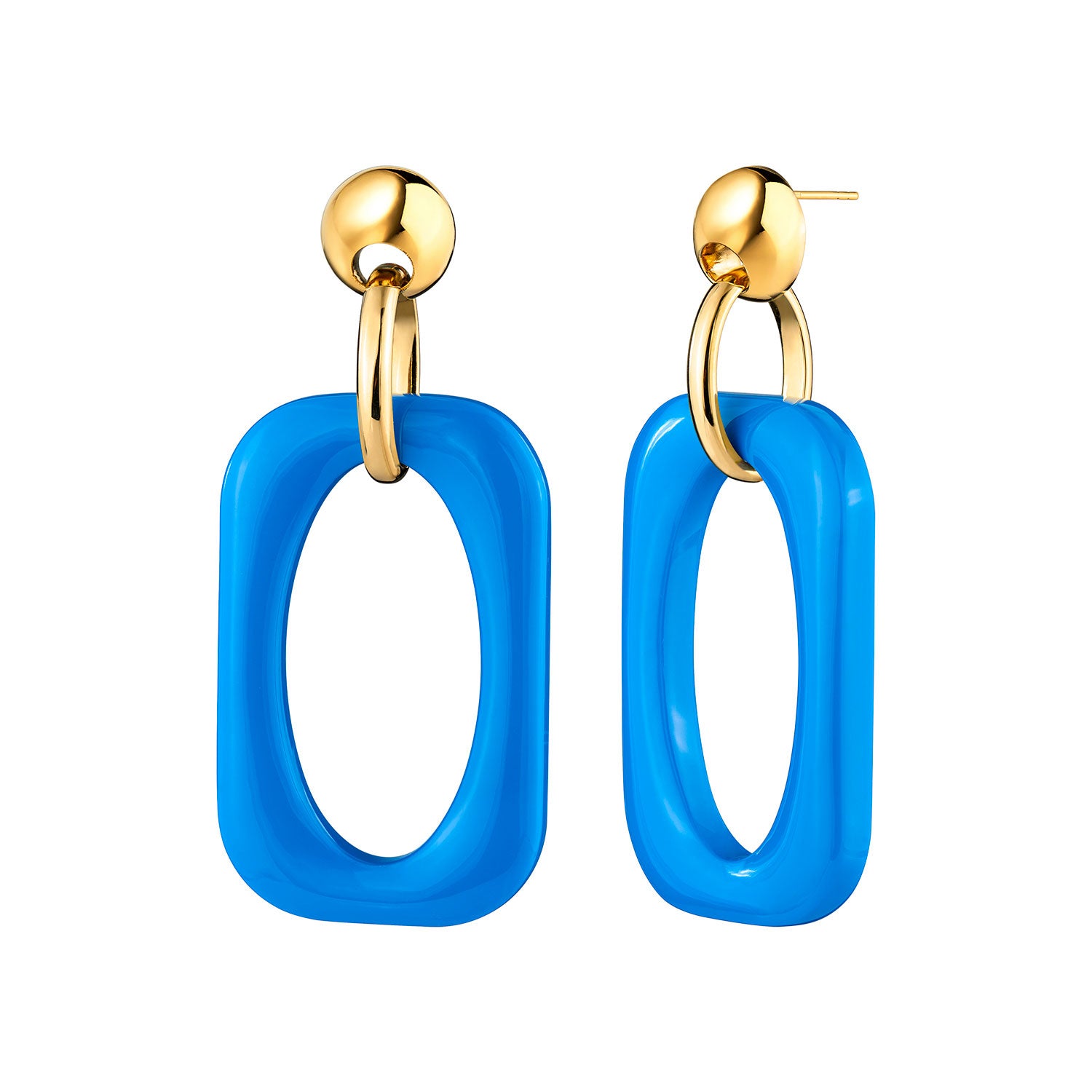 Oversized Rectangle Lucite Earrings TQ