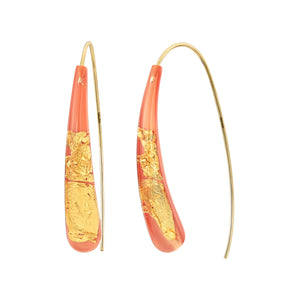Wishbone Earrings - LIVING CORAL