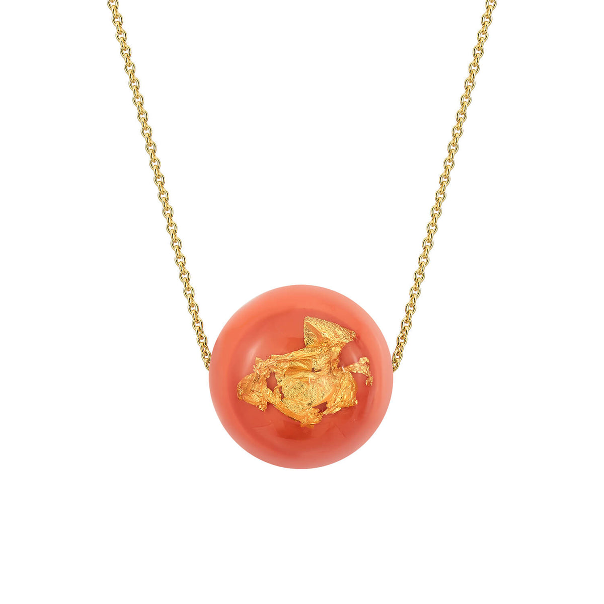 XL Bead Necklace - LIVING CORAL