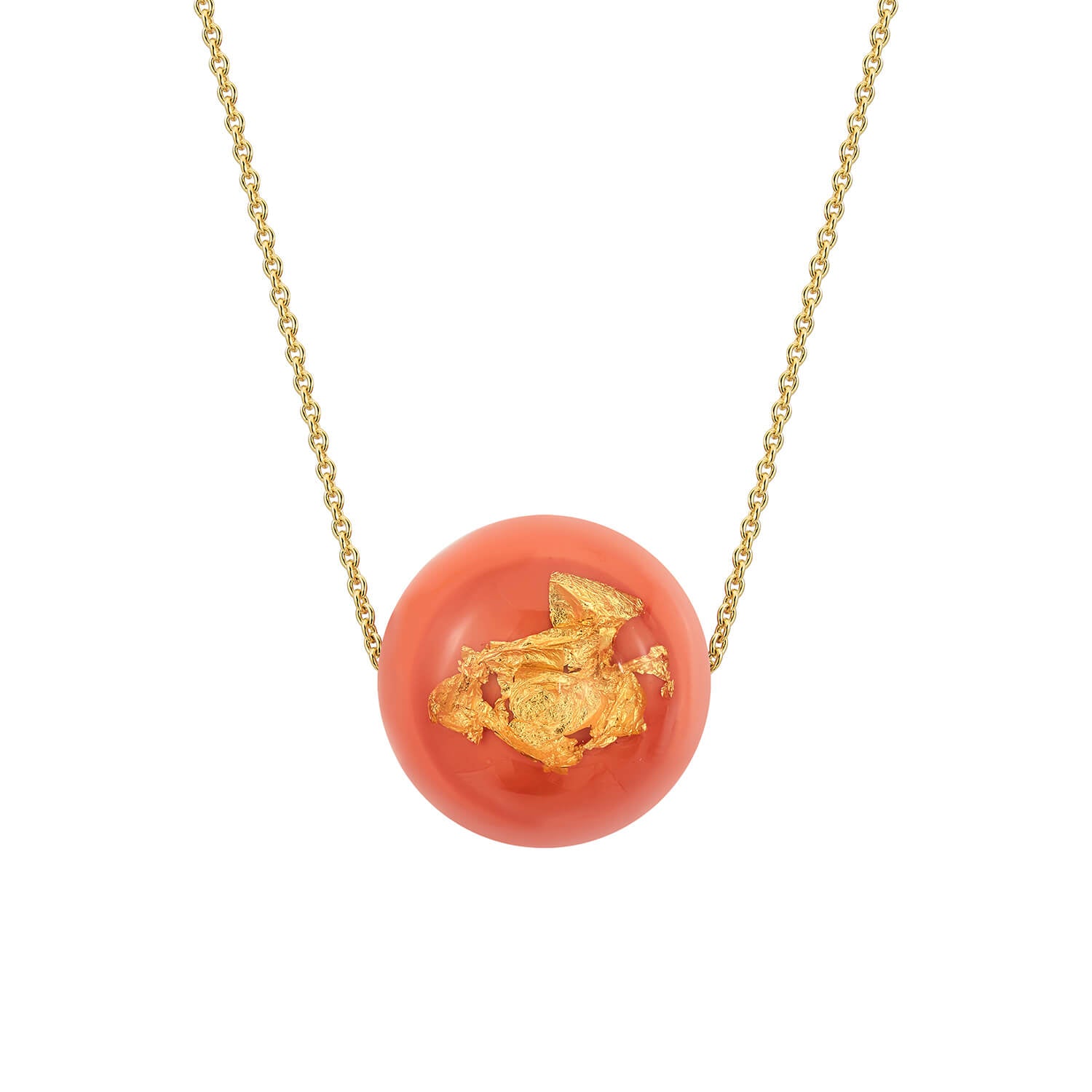 XL Bead Necklace - LIVING CORAL