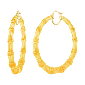 Honey Lucite Bamboo Hoops