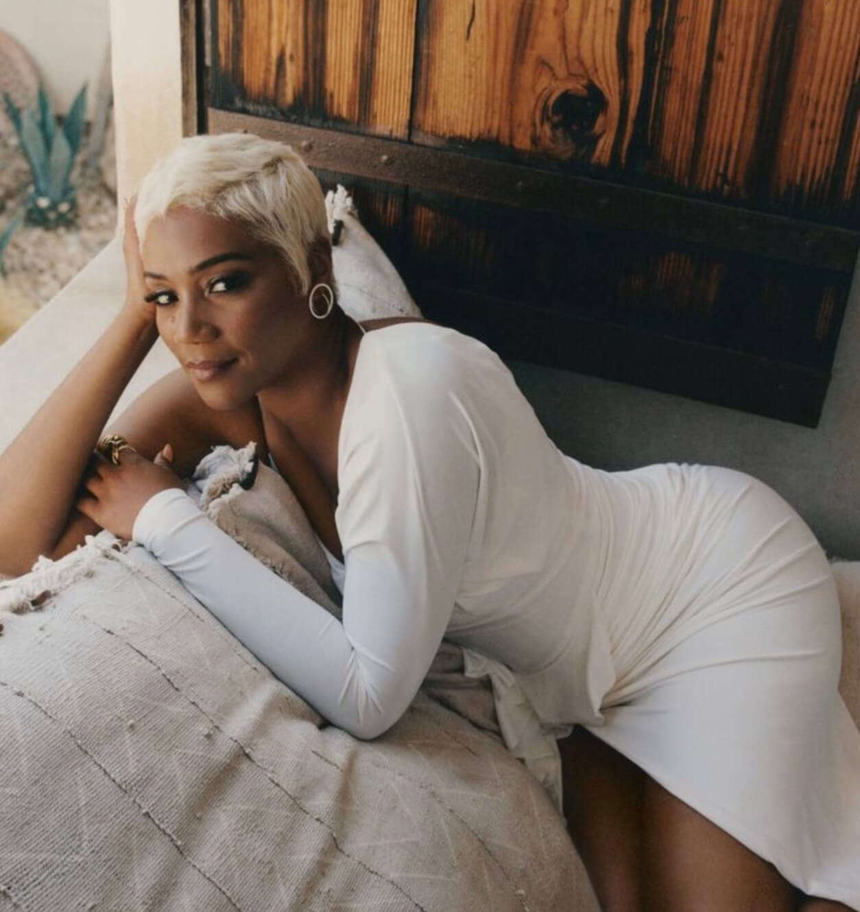 WHITE FLOATING ENAMEL EARRINGS