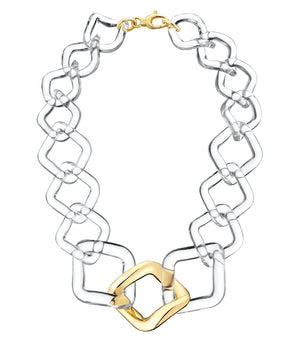 Oversized Twisted Link Necklace