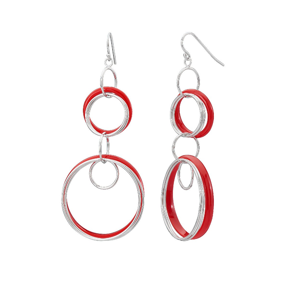 Lucite and Silver Drop Earrings