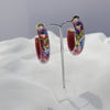 rainbow sprinkles hoop earrings